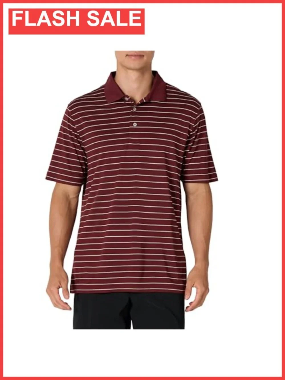 Men's Regular Fit Moisture-Wicking Quick Dry Golf Polo Shirt